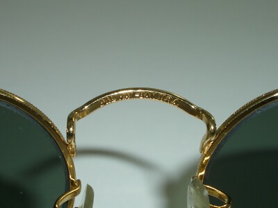 47mm VINTAGE B&L RAY BAN W1573 G15 GOLD WIRE ROUND AVIATOR