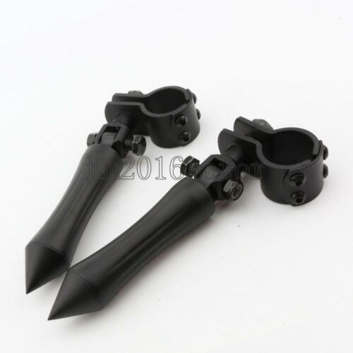 Black Highway Spike Foot Pegs Clamps For Harley Davidson Street Glide Touring US - Picture 4 of 7