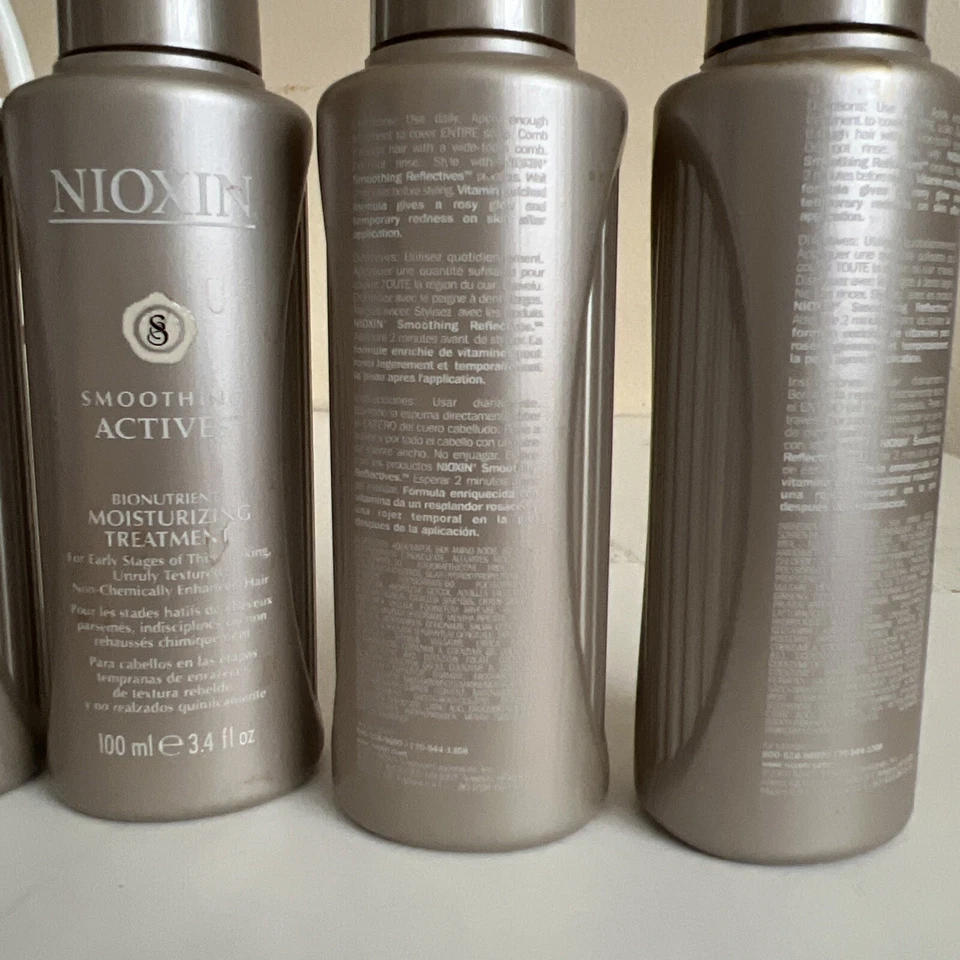 5X Nioxin Smoothing Actives & Protective Treatment 3.4 oz Each As Pictured - Image 2 of 2