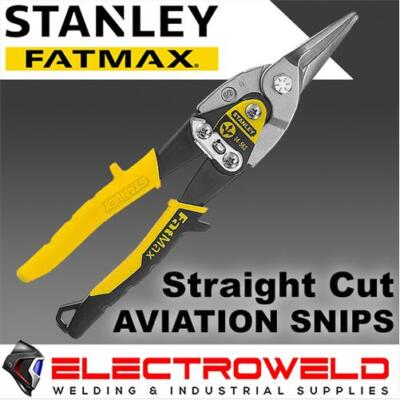 STANLEY Fatmax 250mm Straight Cut Tin Snips Aviation Steel Metal Cutters Shears