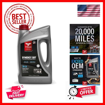 Synergy SRT 5W-30 - Full Synthetic, Friction Modified Engine Oil - 20K Miles,...