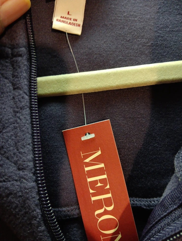 New Merona Plum Fleece Jacket Size:L - Image 4 of 4