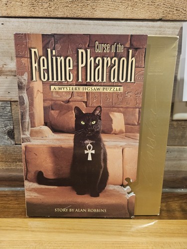 Vintage bePuzzled Curse Of The Feline Pharaoh 1000 PIECE Mystery Puzzle COMPLETE