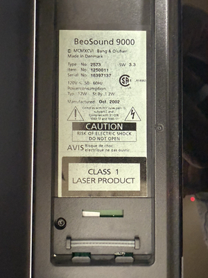 Bang & Olufsen BeoSound 9000 MK3 CD Player Serviced *Imperfection