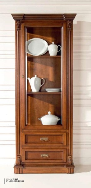 Vitrine SchräNke Vitrinen Schrank Holz MöBel Wohnzimmer Klassischе Barock Braun-image