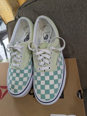 Vans Authentic Pro Checkerboard Desert Sage size 7.0 men, 8.5 Women White/Green