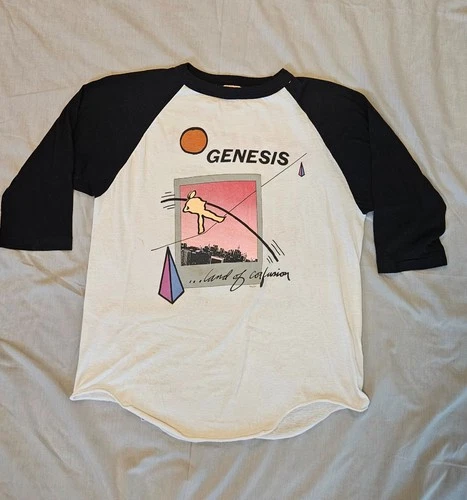 Genesis Invisible Touch Tour Handtex XL Land of 1980s vintage concert t-shirt, vintage, size XL, single stitch, B+ condition