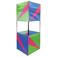 3365 Strike Double Box Kite Easy-Fly Single Line Colorful Design with Kite Line