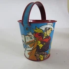 VINTAGE OHIO ART TIN LITHOGRAPH SAND PAIL W/ COWBOY !