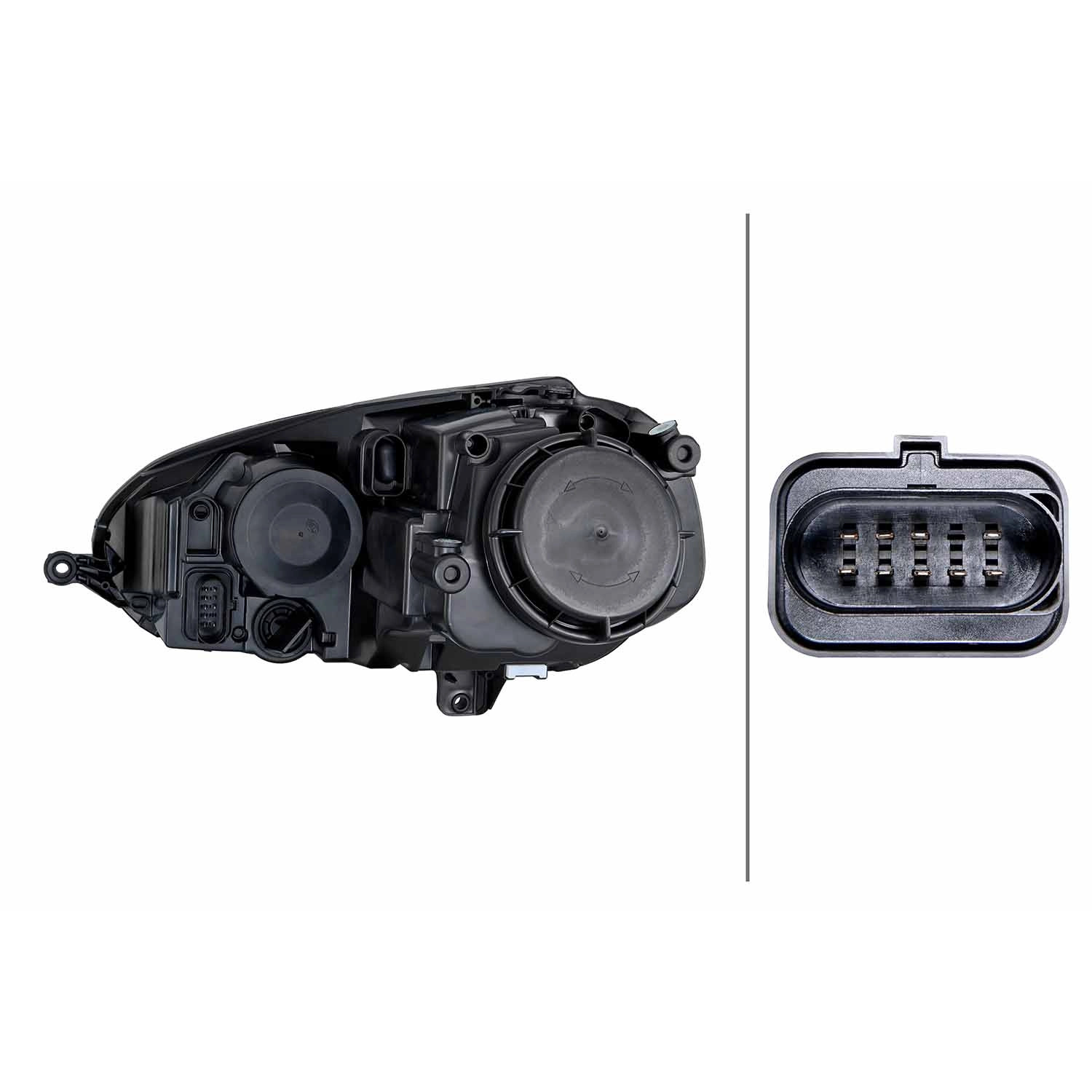 HELLA GENUINE OEM 1LG247007-641 RIGHT HEADLIGHT ORIGINAL PART