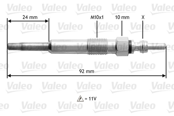 Fits VALEO 345104 GLOW PLUG