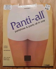 VTG Panti-All Pantihose All In One White Panty Mist Hose Color S/M RO-230