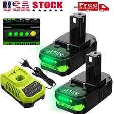2PACK 3.6Ah For RYOBI 18V Battery or Charger One Plus High Capacity P109 Lithium
