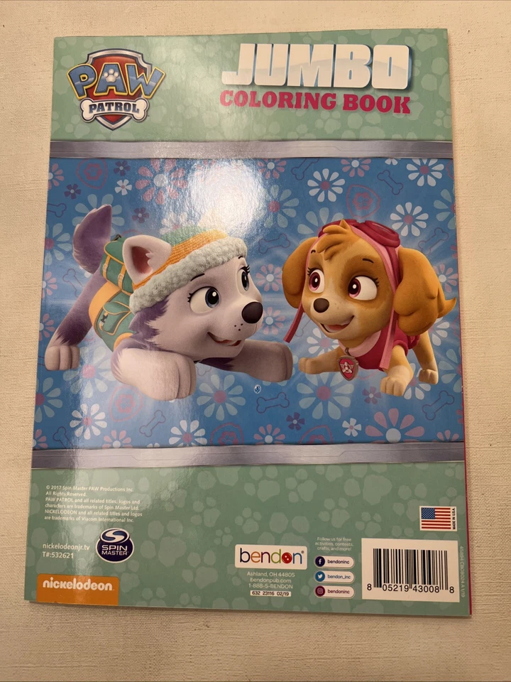 Nickelodeon Paw Patrol Jumbo Coloring Book Spring into Action Bendon - Image 2 of 2