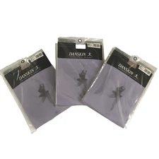 NOS Lot 3 DANSKIN Skate Tights Women's 73 Heavyweight Footed  Lt Toast Size A