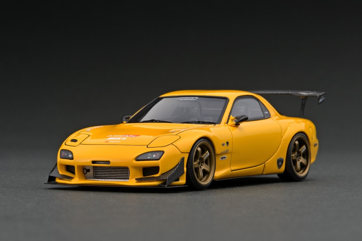 ignition model IG2184 1/43 FEED RX-7 FD3S Yellow Model Car