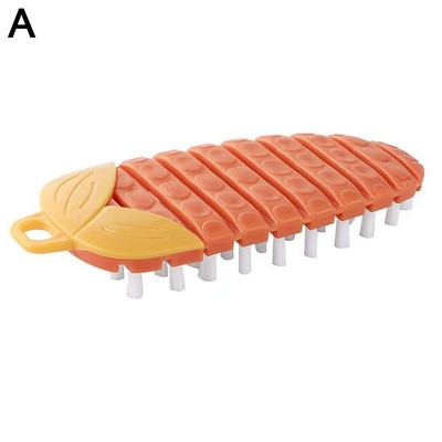 Multi Functional Bendable Fruit Vegetable Cleaning Brush Kitchen Household R8Z4
