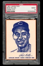 1951 Wheaties Bob Feller Hand Cut PSA 9