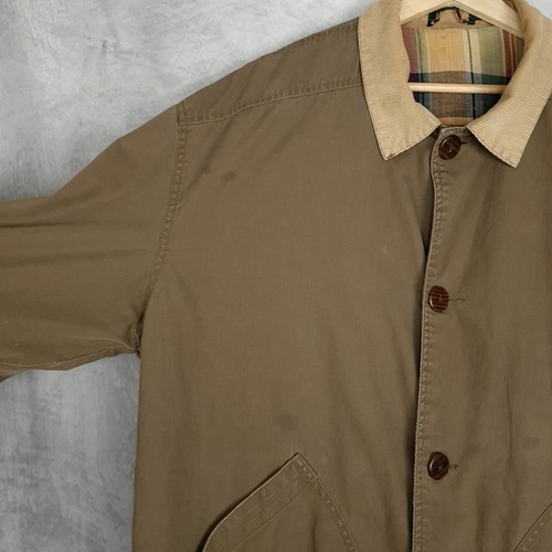 Vintage J Crew Barn Coat Jacke Herren Large braun kariert gefüttert Chore 90s - Bild 6 von 23