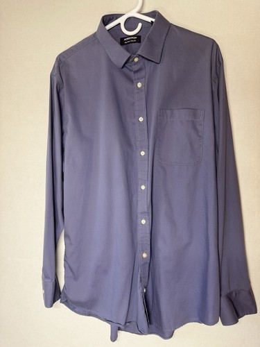 Nordstrom Bügelfrei | Trim Fit, grau/blau, 17 1/2, 34-35, Made in Sri Lanka