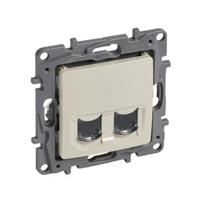 Legrand 664874 NILOE Dual RJ45 Cat.6 UTP Socket Ivory