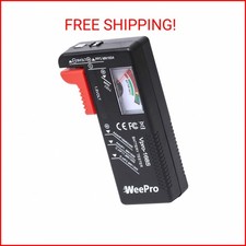 WeePro Universal Battery Checker - Small Battery Tester for AAA, AA, C, D, 9V, 1