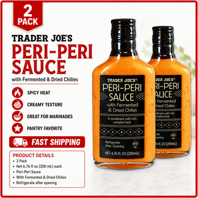 2 Pack Trader Joe s Peri-Peri Sauce with Fermented & Dried Chilies 6.76 oz Each