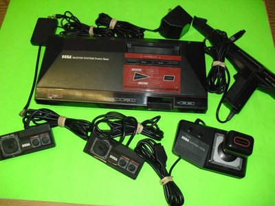 Sega Master System console w/ Control Stick & 2 controllers & Light Gun TESTED!