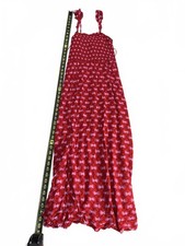 Red Patterned Women's Maxi Dress with Adjustable Straps by Lark + Grey