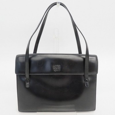 Loewe LOEWE Vintage Anagram Leather Flap Shoulder Bag 864995