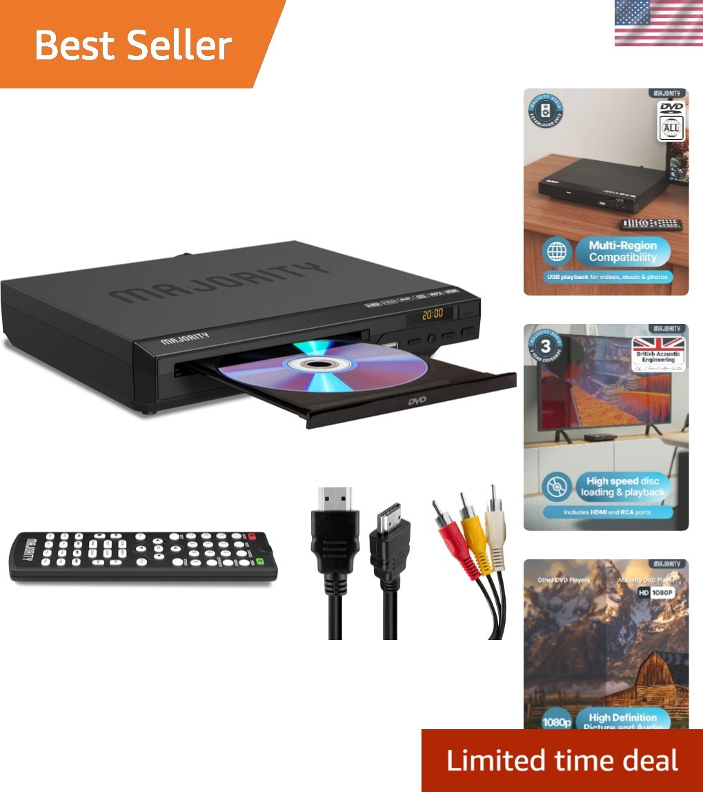2026 Model HDMI DVD Player for TV | 1080P Region Free DVD-Players