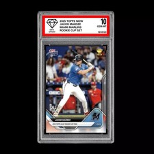 Graded 10 Jakob Marsee 2025 Topps Now Rookie Cup Set RC-8