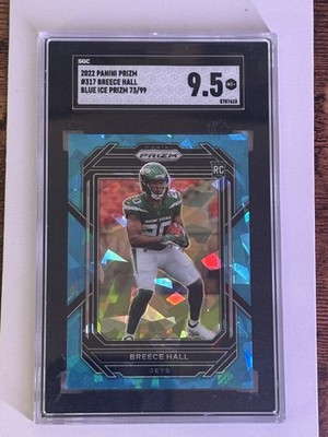 2022 Panini Prizm - Rookies Breece Hall #317 Blue Ice Prizm /99 (RC)