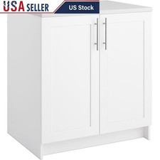 Durable Storage Cabinet W/ Adjustable Shelf Elegant Shaker Doors Home Utility US