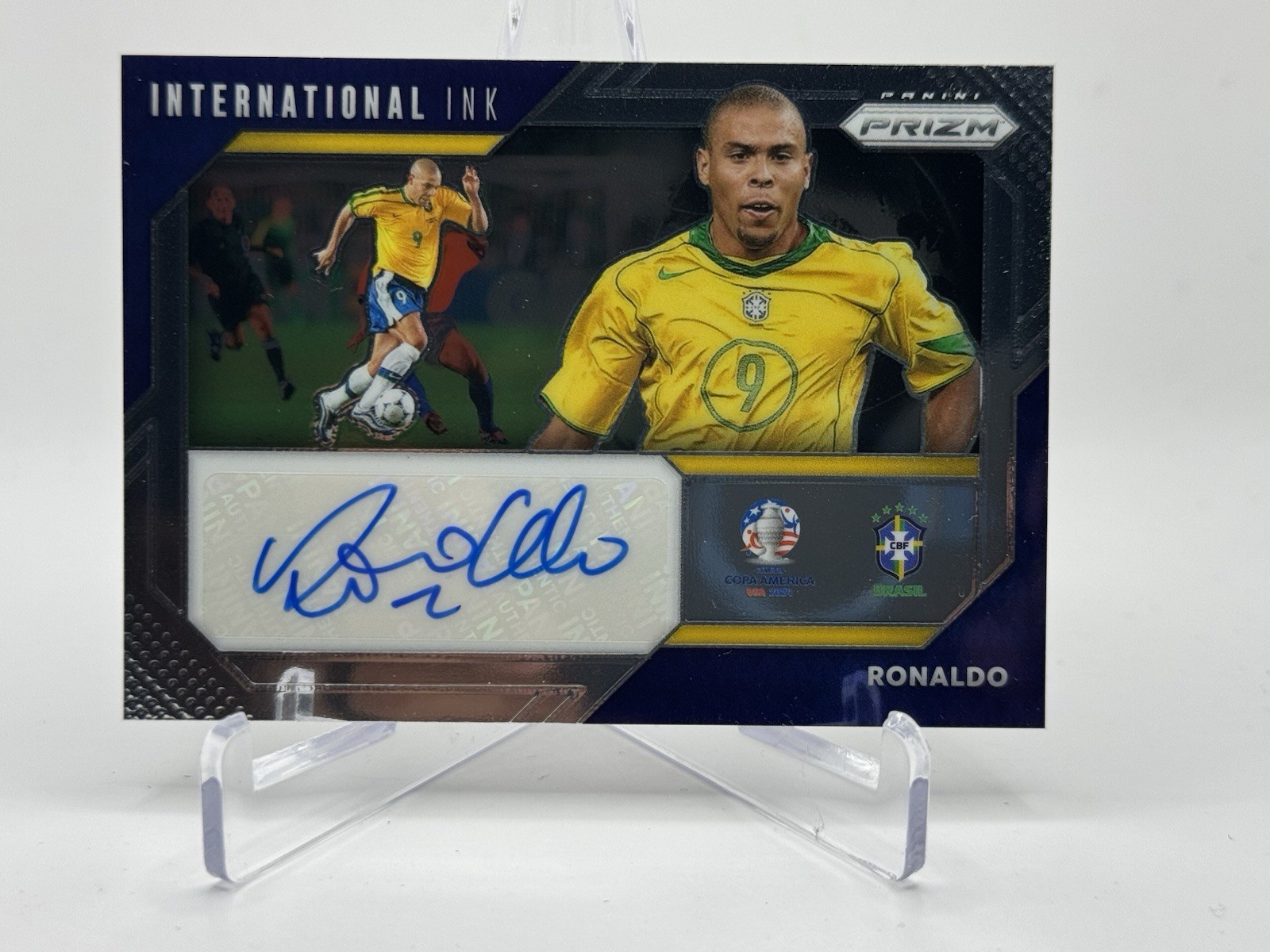 2024 Panini Prizm CONMEBOL Copa America RONALDO BASE Autograph International Ink