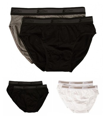 COTONELLA men's briefs, 2-piece pack of underwear, exposed elastic, stretch cott