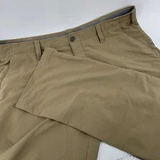 Under Armour Mens Golf Pants Khaki Flat Front Straight Leg Size 40x32