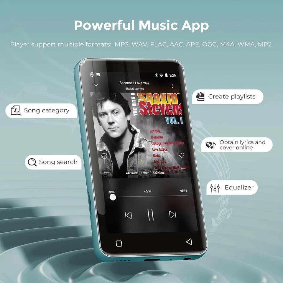 WiFi MP3 Player 80GB Bluetooth Spotify Kids Touch Screen Parental Control - Image 3 of 4