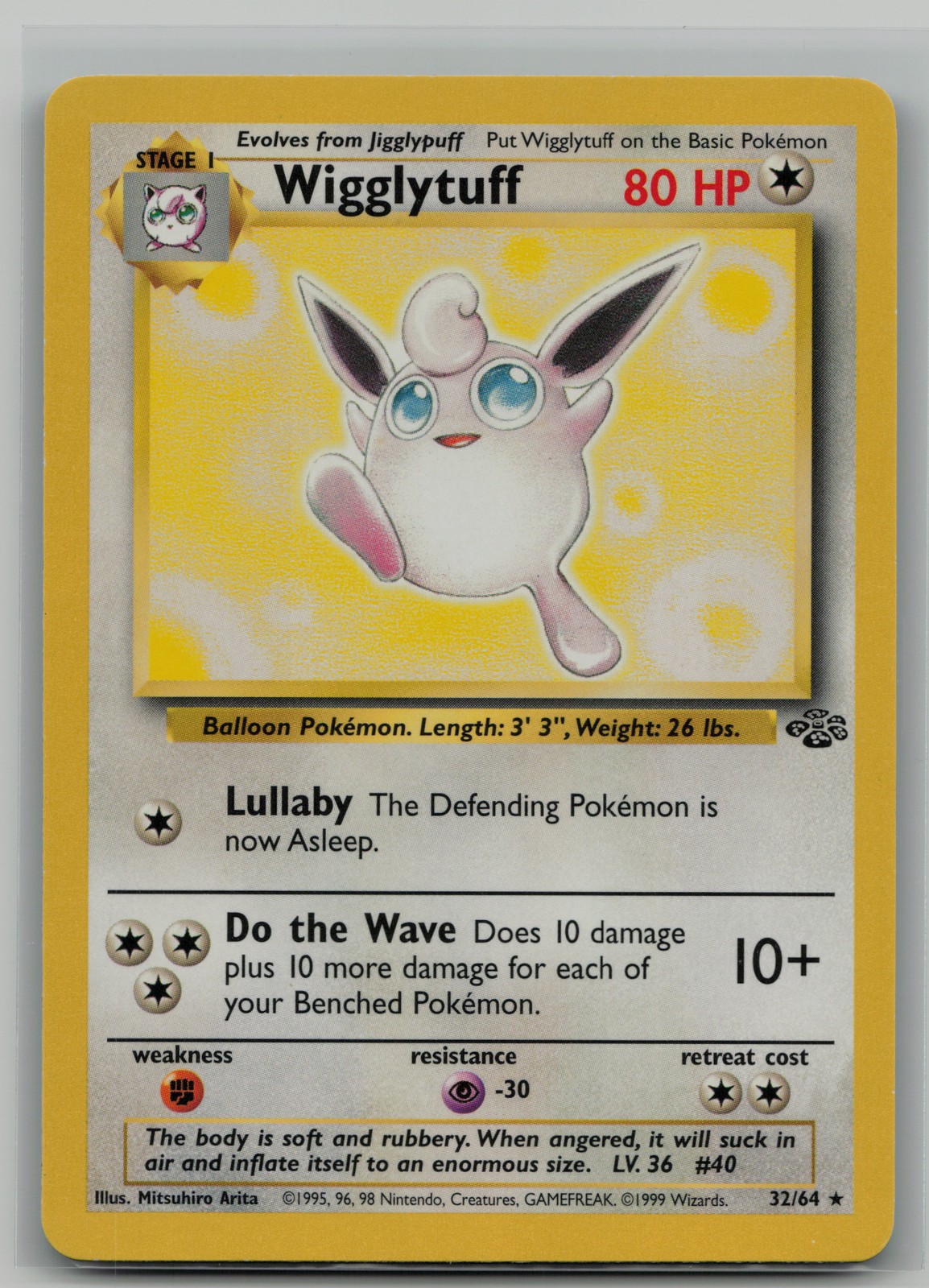 Wigglytuff (32) Rare Jungle 32/64 NM