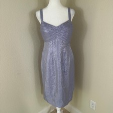 Adrianna Papell Occasions Knee Length Dress 6 Purple Shimmer Cocktail Party