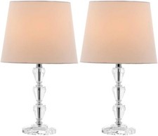SAFAVIEH Lighting Collection Dylan Modern Glam Tiered Crystal Clear / White