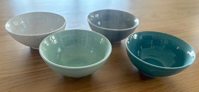 Set of 4 Sango Siterra Artist's Blend 6  Soup / Cereal Bowls