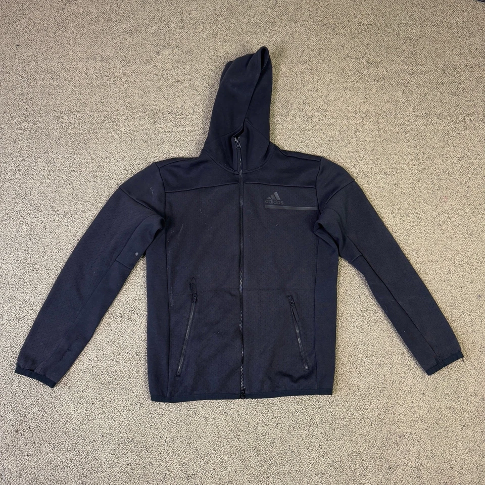 Adidas ZNE полный молнии флис толстовка с капюшоном Track куртка США мужчин M - Изображение 2 из 4