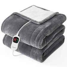Homemate Electric Heated Blanket Twin - 62"x84" Heating 62"x84", Grey