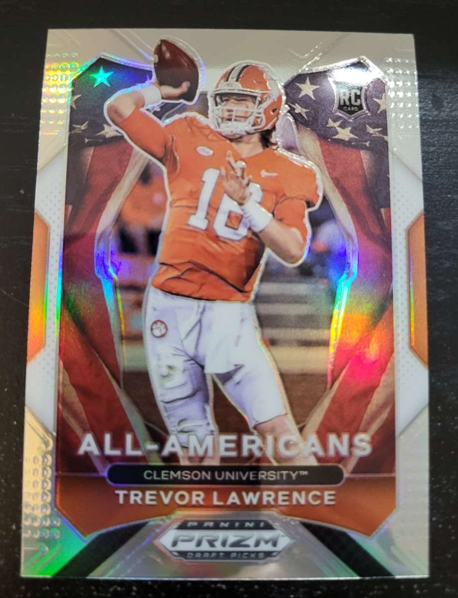 2021 Prizm Draft Picks -  All-American- Trevor Lawrence R/C  Silver Prizm  # 181