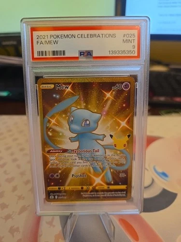 2021 Pokémon Celebrations Mew Holo Rare Card PSA 9 Mint 025/025