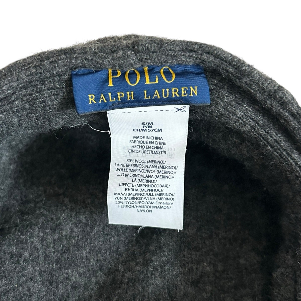 Polo Ralph Lauren Men's Wool Blend Newsboy Driver's Flat Cap Gray
