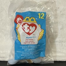 1998 Ty Beanie Baby PEANUT Elephant 12 McDonald  s Happy Meal Toy Vintage Sealed