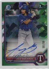 2022 Bowman Chrome Prospect Green Atomic Refractor 58/99 JoJo Blackmon Auto 0b3