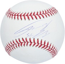 Evan Bouchard Edmonton Oilers Autographed MLB Baseball NHL Auctions Exclusive